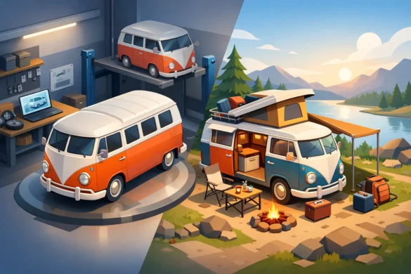 Volkswagen bus laten sourcen als camper